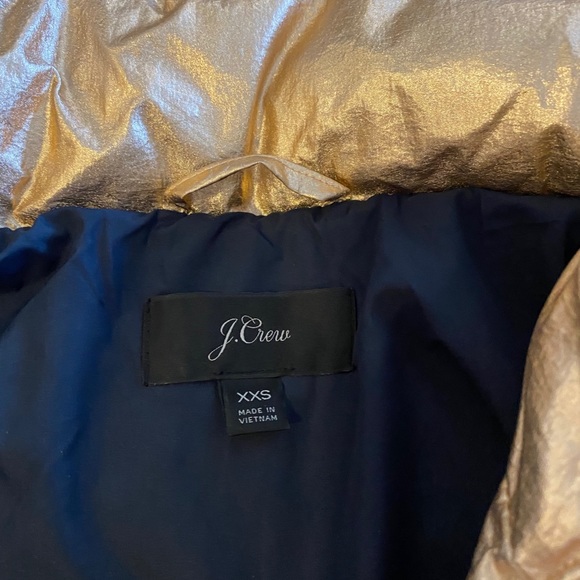 J. Crew rose gold puffer jacket XXS - Picture 5 of 5